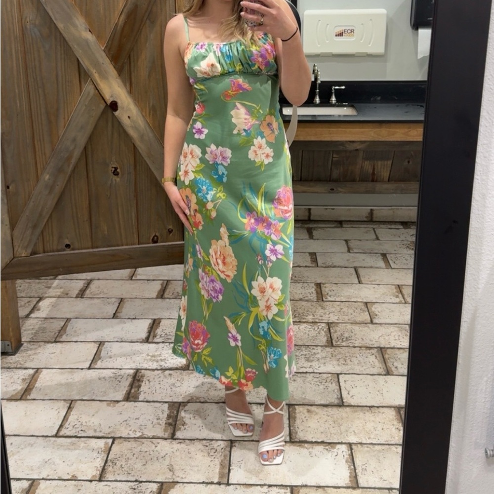 Floral Green Midi/Maxi Dress